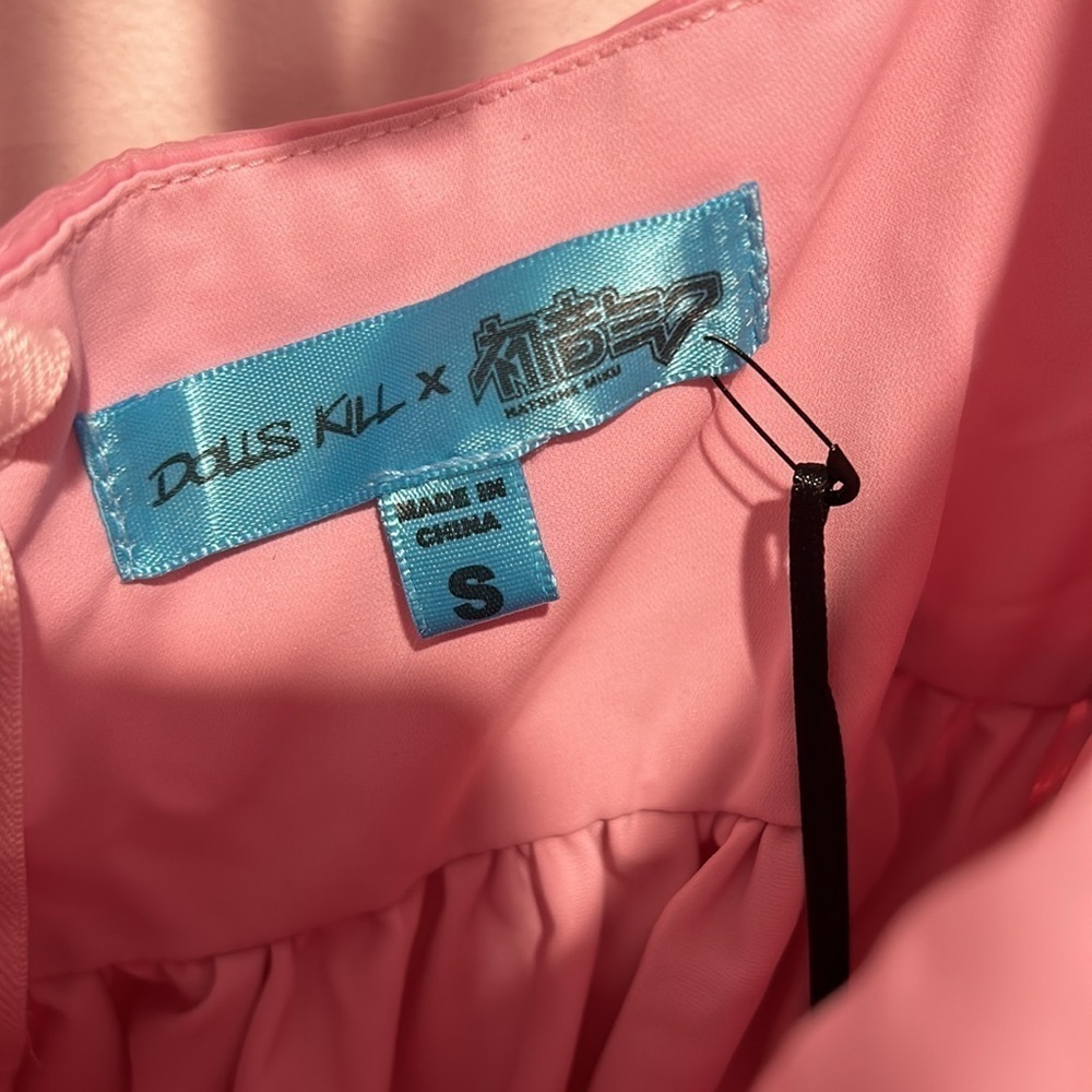 Dolls Kill Hatsune Miku Sound Wave Sweetie Babydoll collar Dress Size Small new - Picture 5 of 6